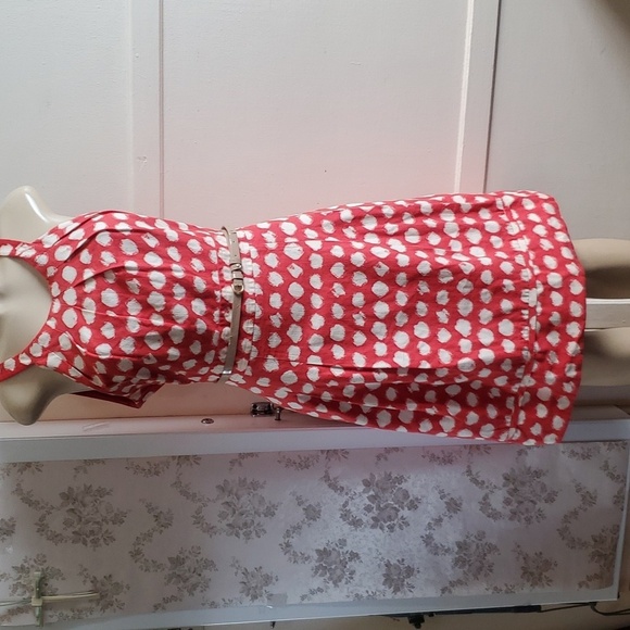 Eliza J Polka Dot Sleeveless A-Line Cotton delightful party  Dress Size 14 - Picture 1 of 11